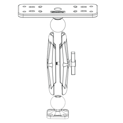 Scotty 161 1.5″ Ball System 7″ Arms - Boatyard Malaysia