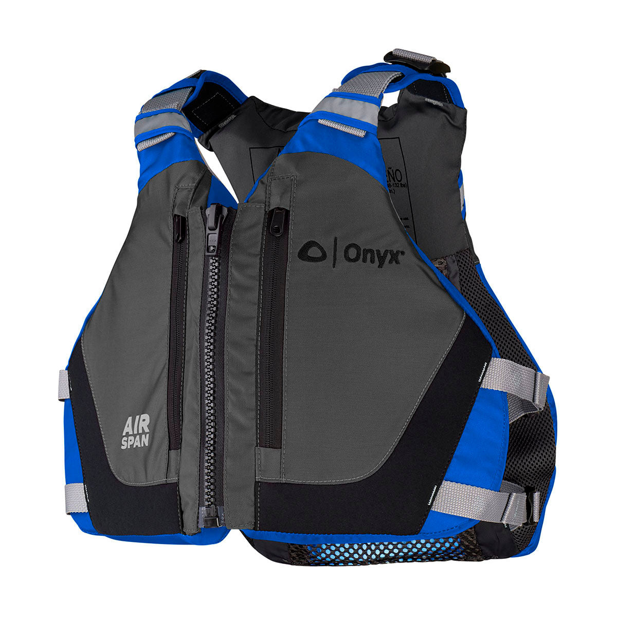 Onyx Outdoor Air Span Breeze Life Jacket Blue - Boatyard Malaysia