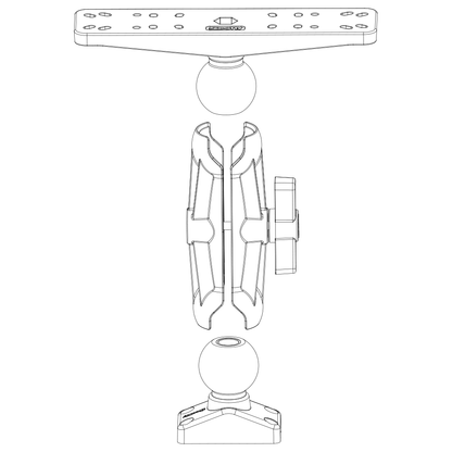 Scotty 171 2.25″ Ball System 8″ Arms - Boatyard Malaysia