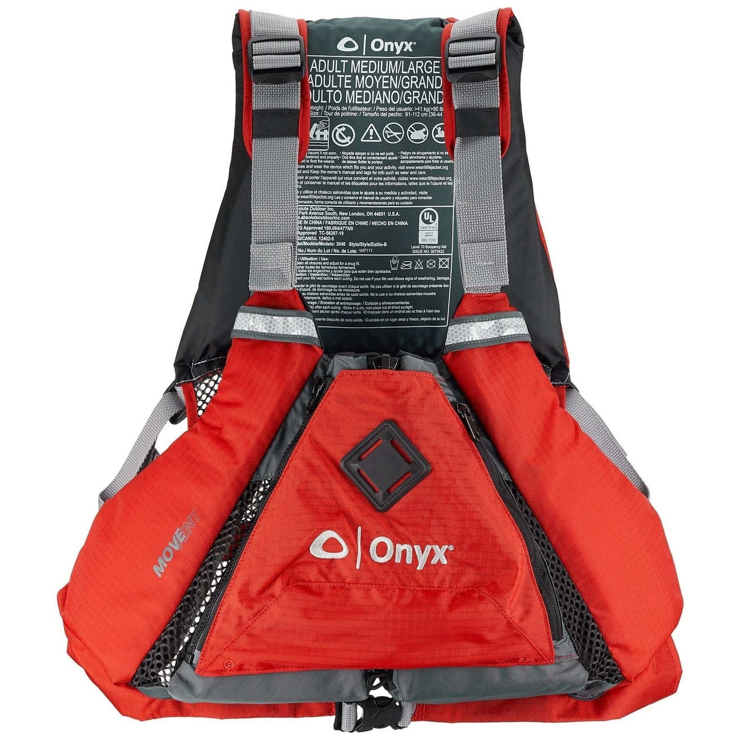 Onyx Outdoor Onyx Movevent Torsion Vest - Red - S/SX Size - Boatyard Malaysia