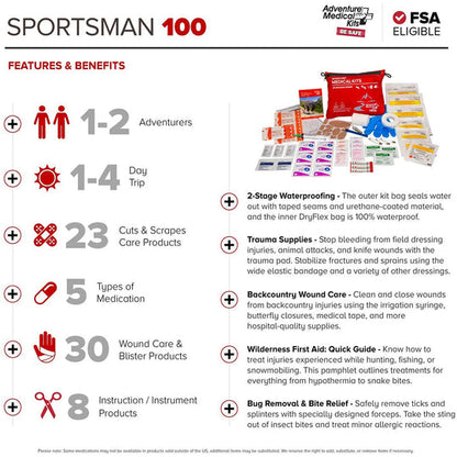 Adventure Medical Kits Adventure Medical Sportsman 100 First Aid Kit - Boatyard Malaysia