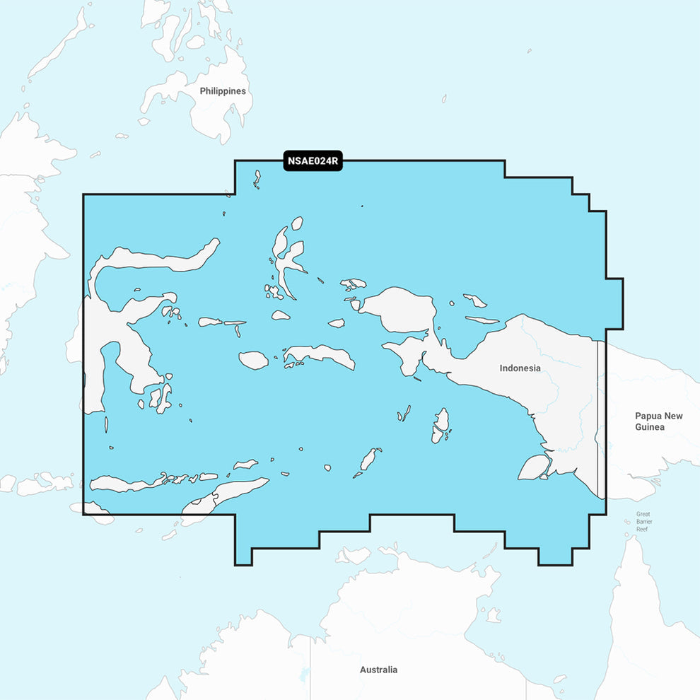 Garmin Navionics+ NSAE024R - Central West Papua & East Sulawesi - Marine Chart - Boatyard Malaysia