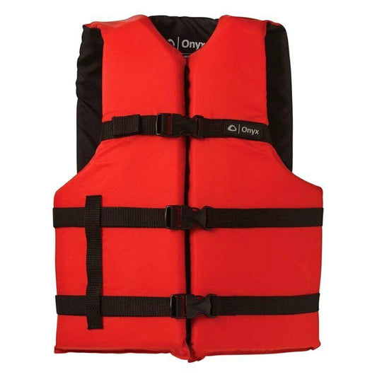 Onyx Outdoor Onyx Nylon Adult Universal Life Jacket Red - Boatyard Malaysia