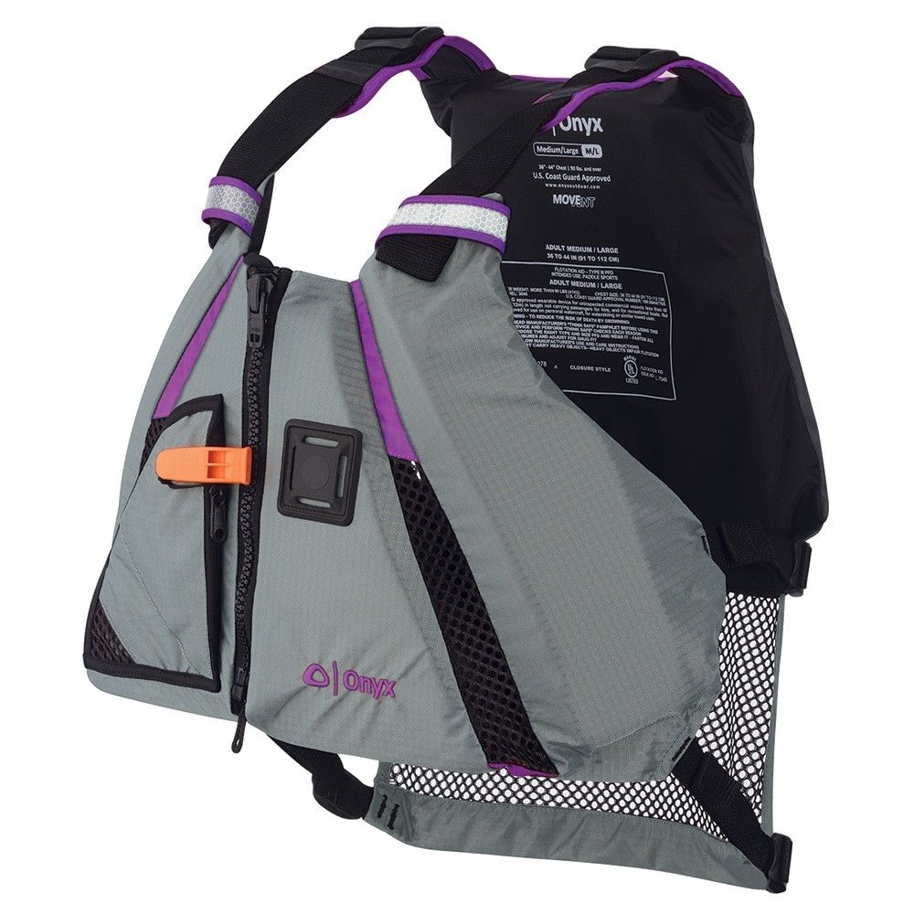 Onyx Outdoor Onyx Movevent Dynamic Paddle Sports Life Vest M/L Purple - Boatyard Malaysia