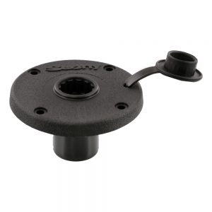 Scotty Round Flush Deck Mount Bracket Black Sealed Bottom - Boatyard Malaysia