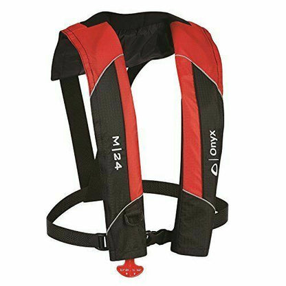 Onyx Outdoor Onyx M-24 Manual Inflatable Life Jacket Red - Boatyard Malaysia