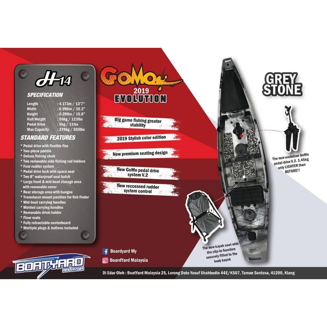 GoMo Kayak GoMo Kayak H14 - Boatyard Malaysia