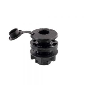 Scotty Compact Round Threaded Flush Deck Mount Bracket Black - Boatyard Malaysia