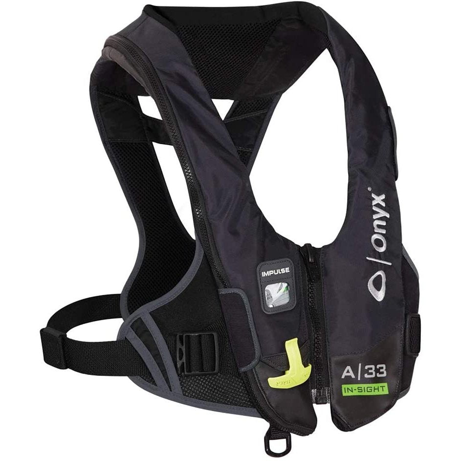 Onyx Outdoor Onyx Impulse A-33 In-Sight Automatic Inflatable Pfd Black - Boatyard Malaysia