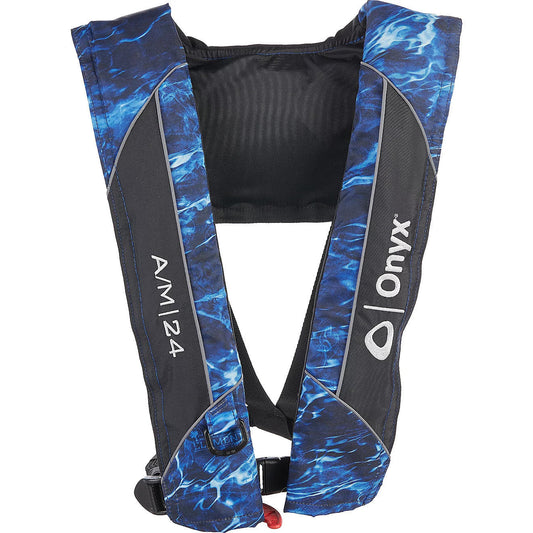 Onyx Outdoor Onyx A/M-24 Automatic/Manual Inflatable Life Jacket Blue - Boatyard Malaysia