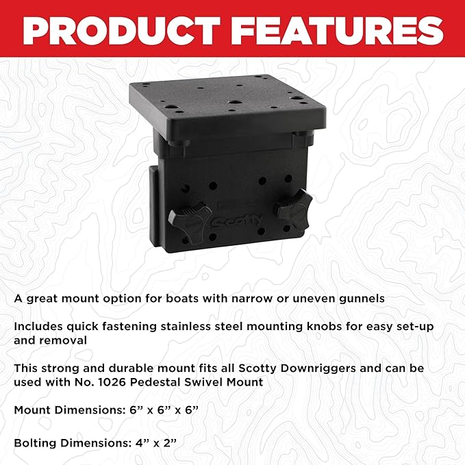 Scotty Right Angle Side Mount Bracket for 1080 -1116 - Boatyard Malaysia