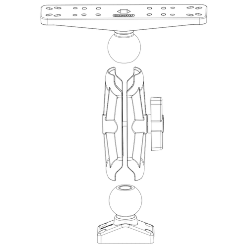 Scotty 171 2.25″ Ball System 8″ Arms - Boatyard Malaysia