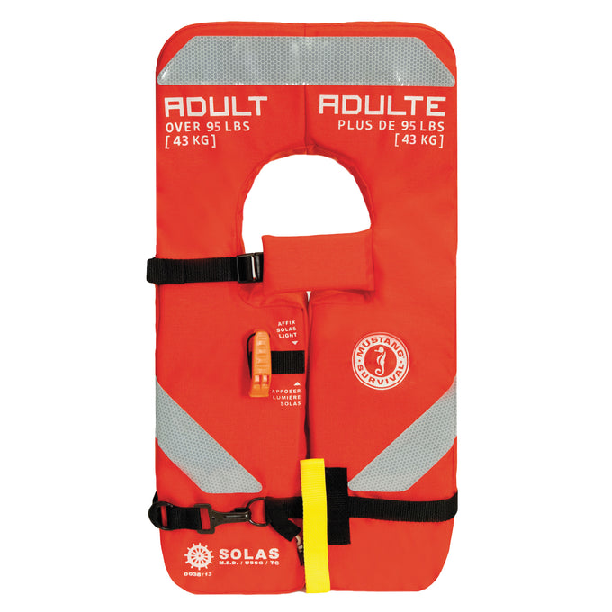 Mustang Survival Mustang SOLAS Type 1 Adult Life Jacket Orange - Boatyard Malaysia