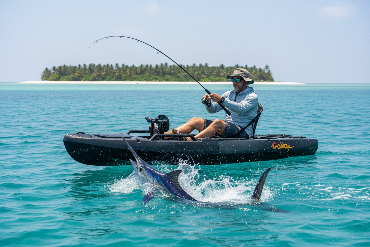 GoMo Pedal Kayak Fishing Hero