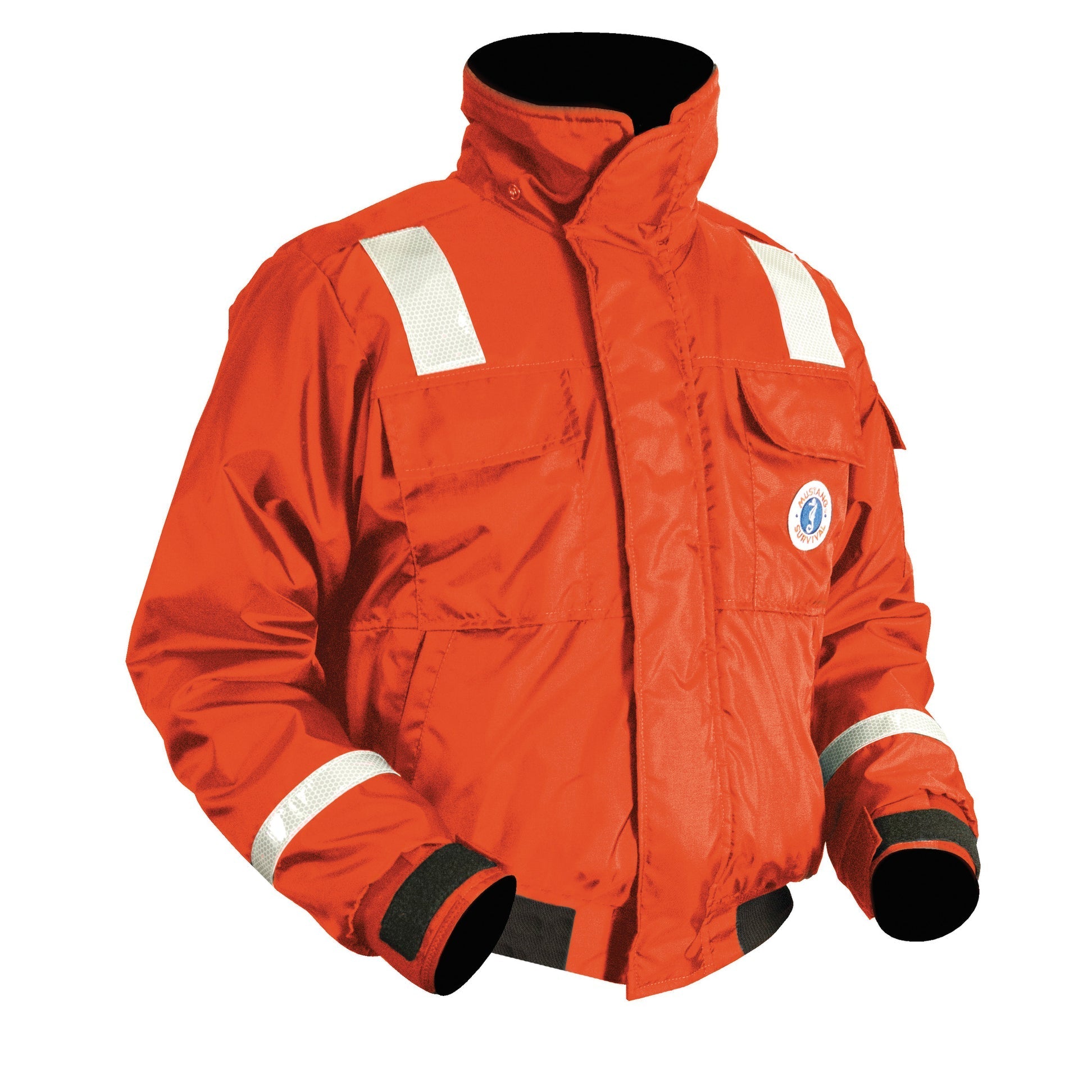 Classic Flotation Bomber Jacket With Reflective Tape boatyardmalaysia