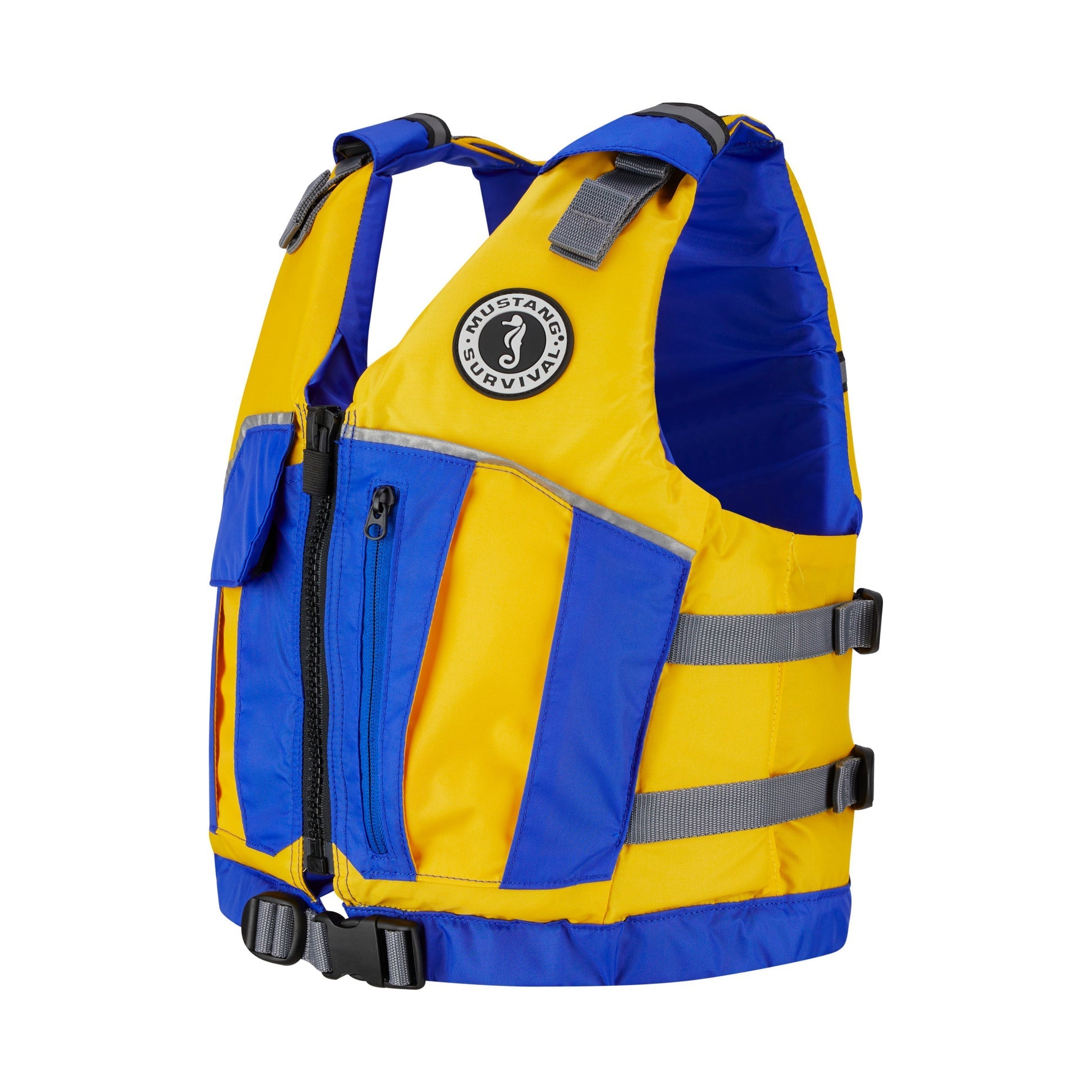 Mustang Survival Mustang Youth Reflex Foam Vest 55-88 Lbs Yellow-Royal Blue - Boatyard Malaysia