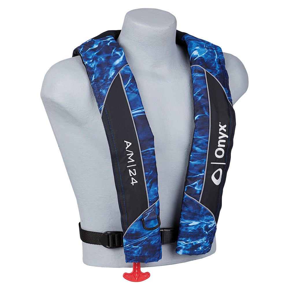 Onyx Outdoor Onyx A/M-24 Automatic/Manual Inflatable Life Jacket Blue - Boatyard Malaysia