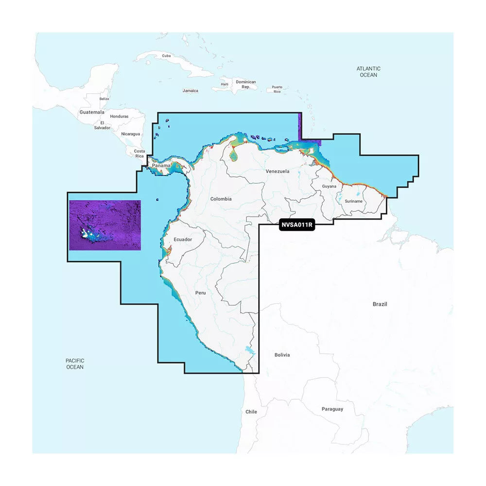 Garmin Navionics Vision+ NVSA011R South America North - Boatyard Malaysia