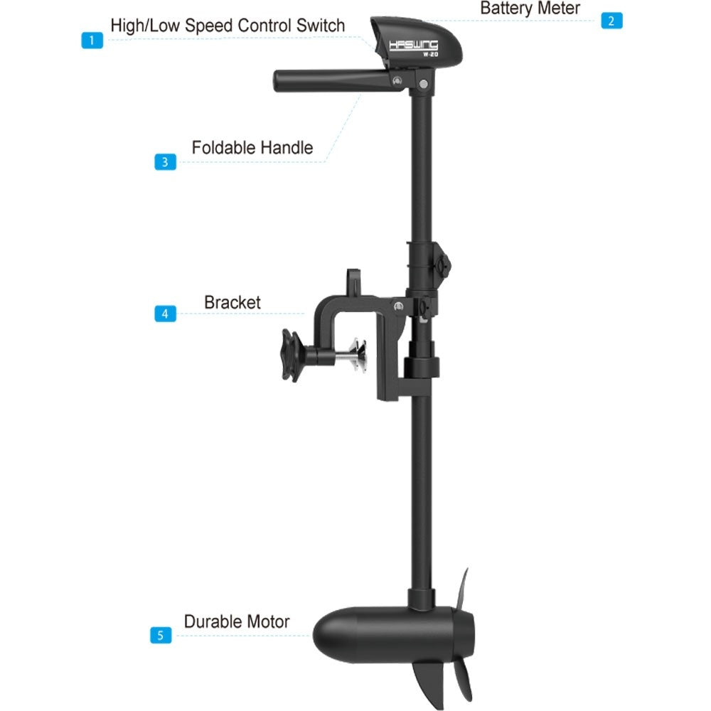 W-20 Kayak 12V 20lbs 24in - GoMo Kayak